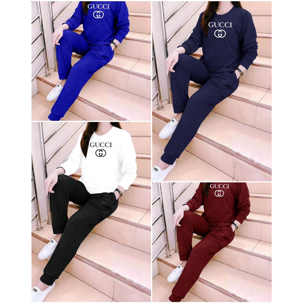 Bisa COD / Asgard777 - STELAN GIRL UCCI / baju panjang wanita / setelan cewek / sweater cewek / celana panjang wanita / atasan cewek