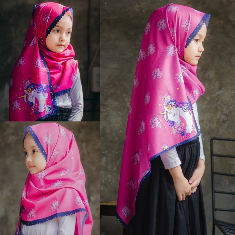 PASHMINA UNICORN CUTE / PASHMINA ANAK / HIJAB ANAK / JILBAB ANAK / KERUDUNG ANAK