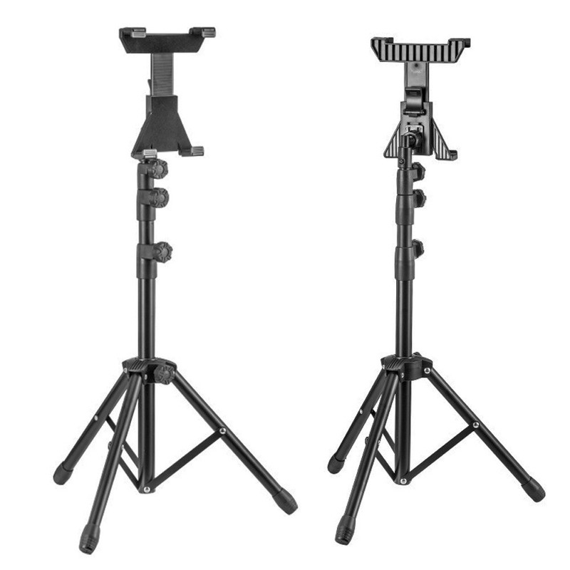 Tripod tablet yang dapat disesuaikan Dudukan lantai logam Dudukan tablet universal Braket pendaratan malas Pasang bingkai penopang tablet Dudukan fotografi portabel Dudukan Tripod Lantai untuk Skor Musik Tripod ucapan Cocok untuk 7-11 inci