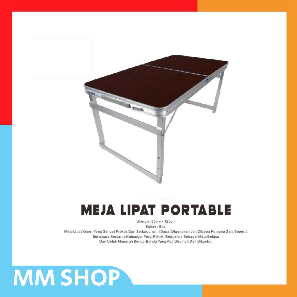 Jual MEJA LIPAT PORTABLE UK 60 X 120 / MEJA LIPAT KOPER SERBAGUNA ...