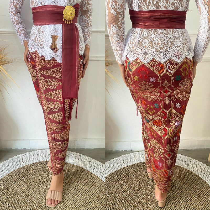 Kebaya Bali By Ani Kamen Jadi Bordir + Selendang