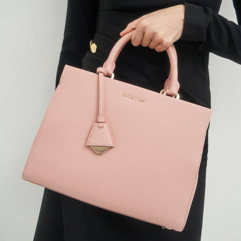 11.11 SALE | CK Large Double Handle Bag / CK Mirabelle Structured Handbag