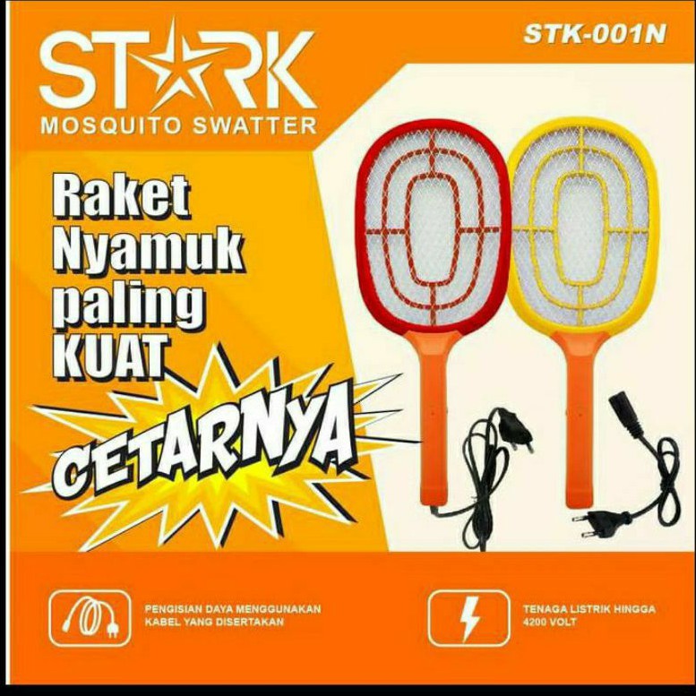 STARK RAKET NYAMUK 001 kuat rechargeable bisa cas