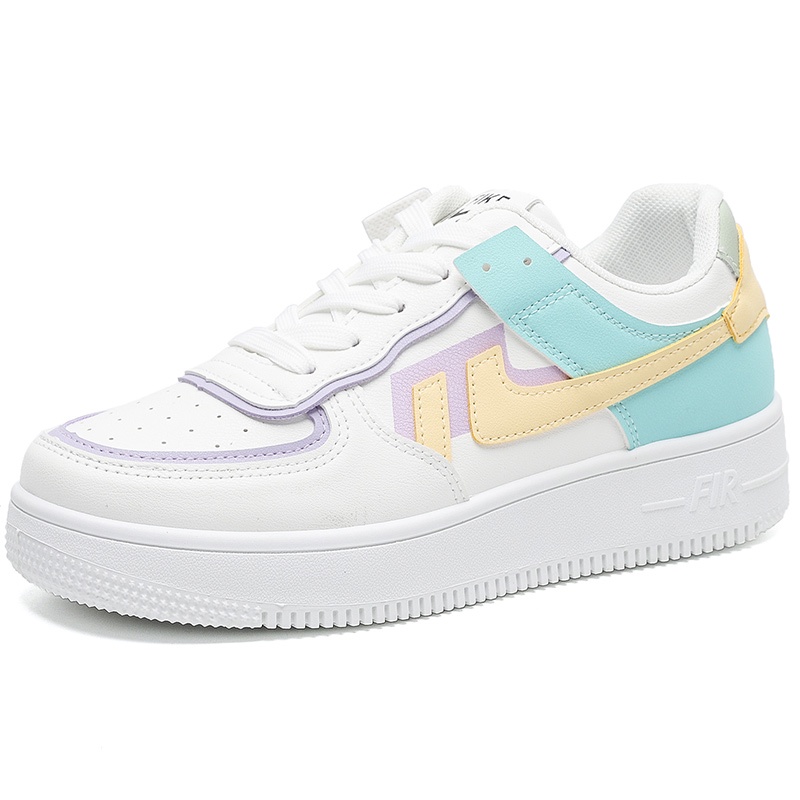 Beeyoo Sepatu Sneakers Wanita Shoes Fashion Korea Casual Wanita Warna Pastel WK116-Candy
