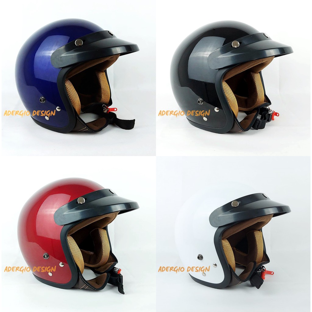 HELM BOGO DEWASA FULL LEHER SNI ADERGIO DESIGN