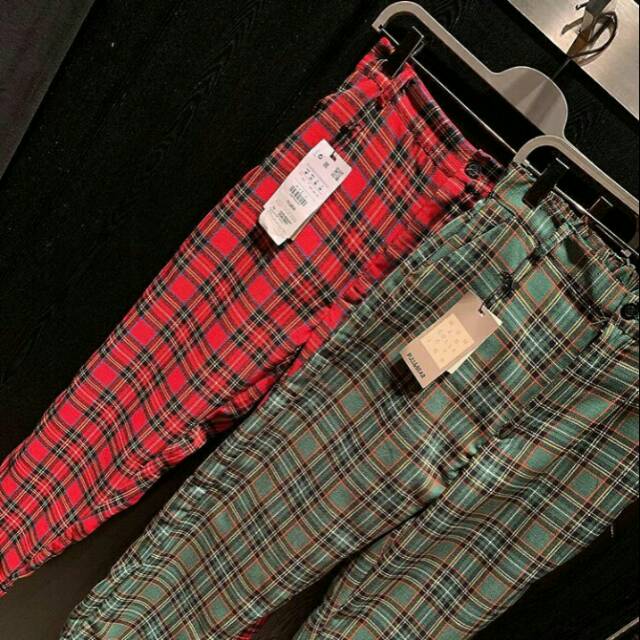 P&B pants/pullnbear pants/pull&bear pants/ celana tartan/celana kotak/celana flanel/ tartan pants