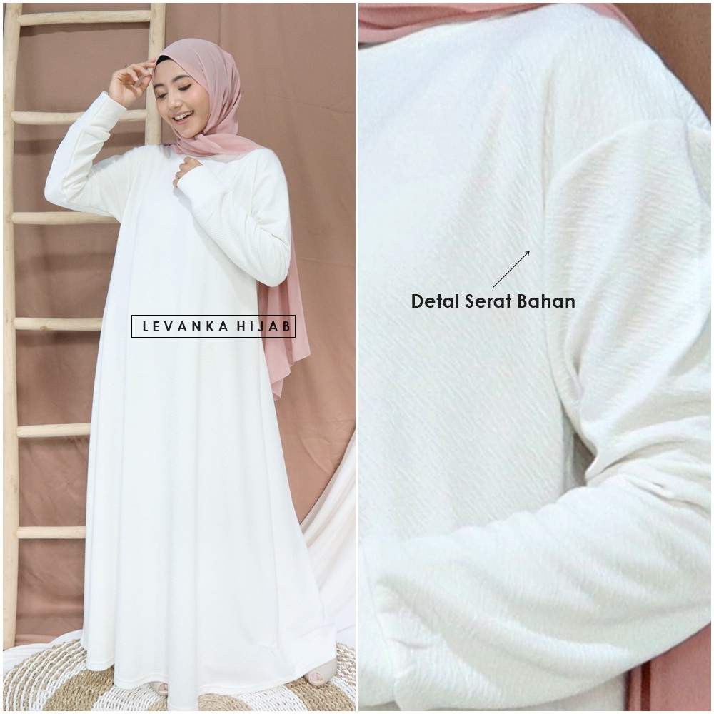 Aneka Gamis Putih atau White Maxi Dress Simple