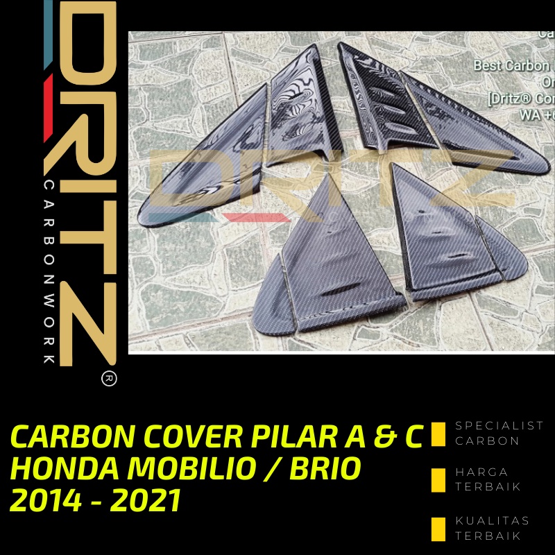 Carbon Cover PILAR A &amp; C HONDA MOBILIO / BRIO 2014 - 2021 Aksesoris Karbon