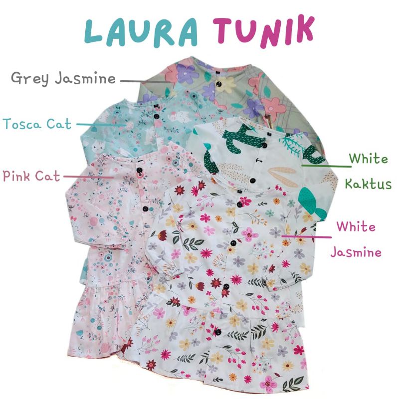 Baju Muslim Tunik Anak Perempuan Midi Dress Anak