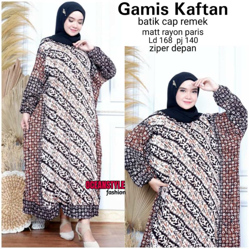 Gamis Kaftan Batik - Ld 168 - Kaftan Batik by Oceanstyle
