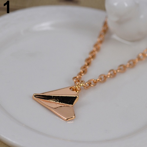 Hu Hu Hu Hu Hu Alat Bantu Pasang Kacamata♡ Kalung Rantai Liontin Pesawat Kertas Untuk Pria