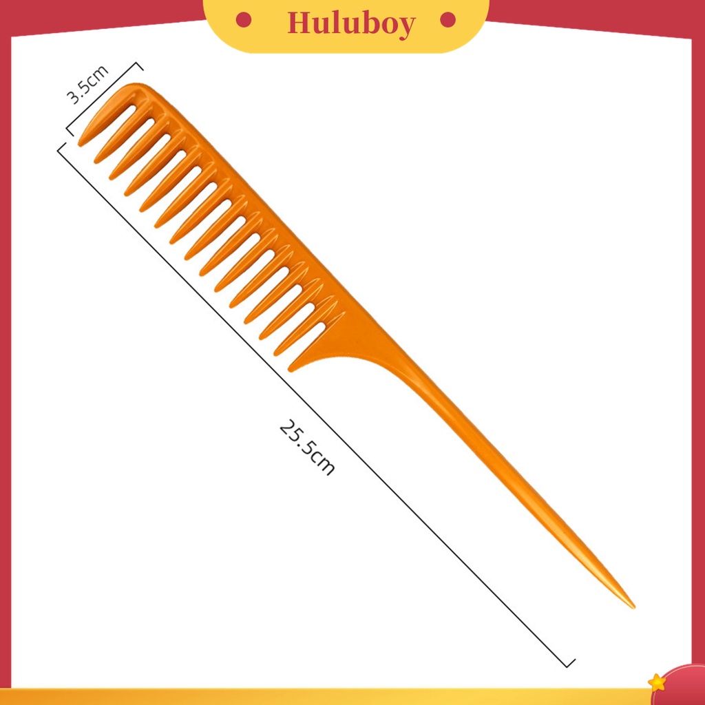 Huluboy Huluboy♡ Sisir Gigi Tajam Bahan Plastik Anti Statis Tahan Lama Untuk Tata Rambut