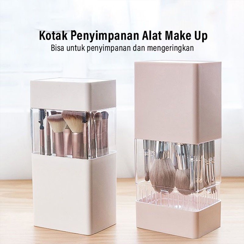 Brush Acrylic Tempat Kuas Make up Brush Rak Kosmetik