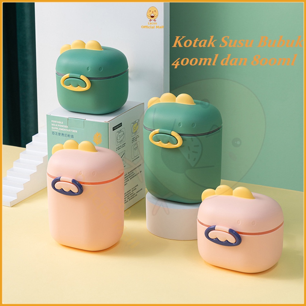Lacoo Tempat kotak susu bubuk bayi anti tumpah Wadah penyimpanan susu bubuk bayi milk powder container