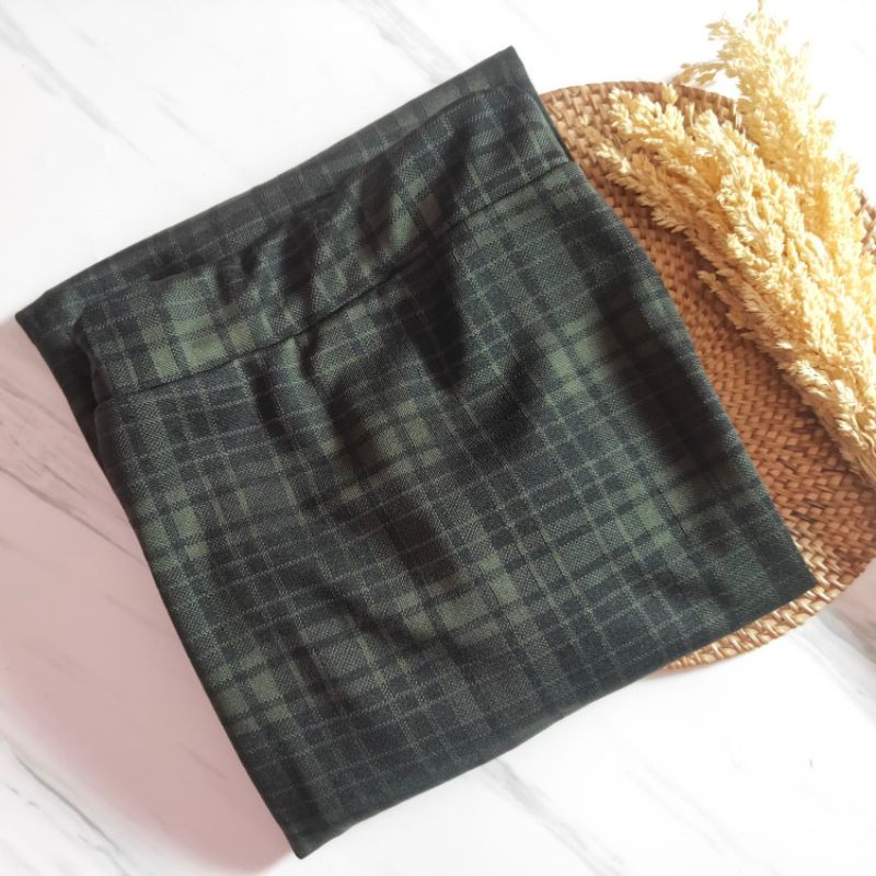 Rok Span Motif Kotk-Kotak Size M-XXL / Span Pensil Motif Tartan