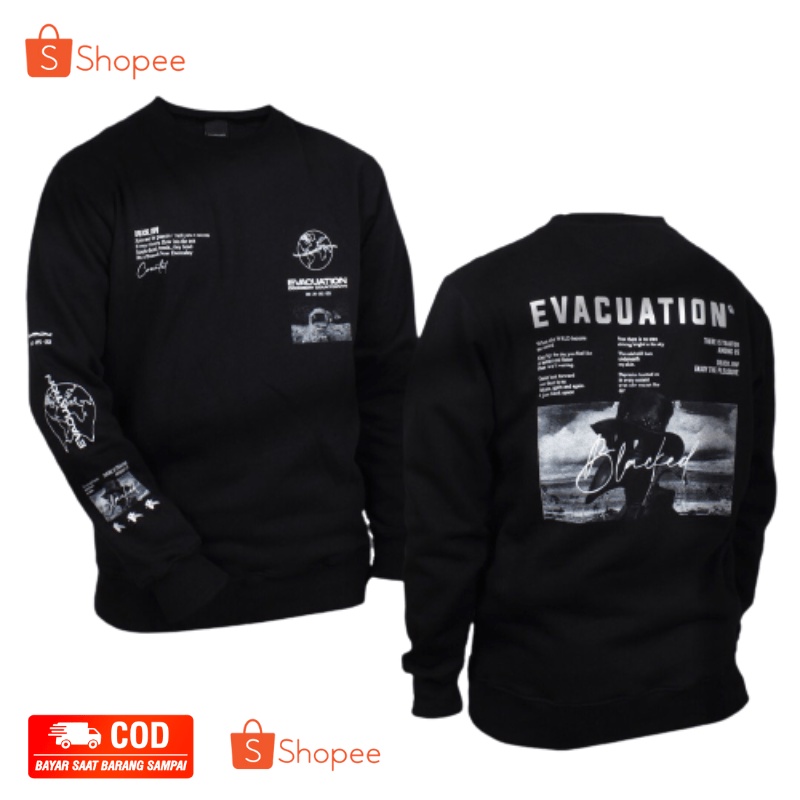 Sweater Dobujack / Sweater Dobujack Hitam Evacuation / Sweater pria