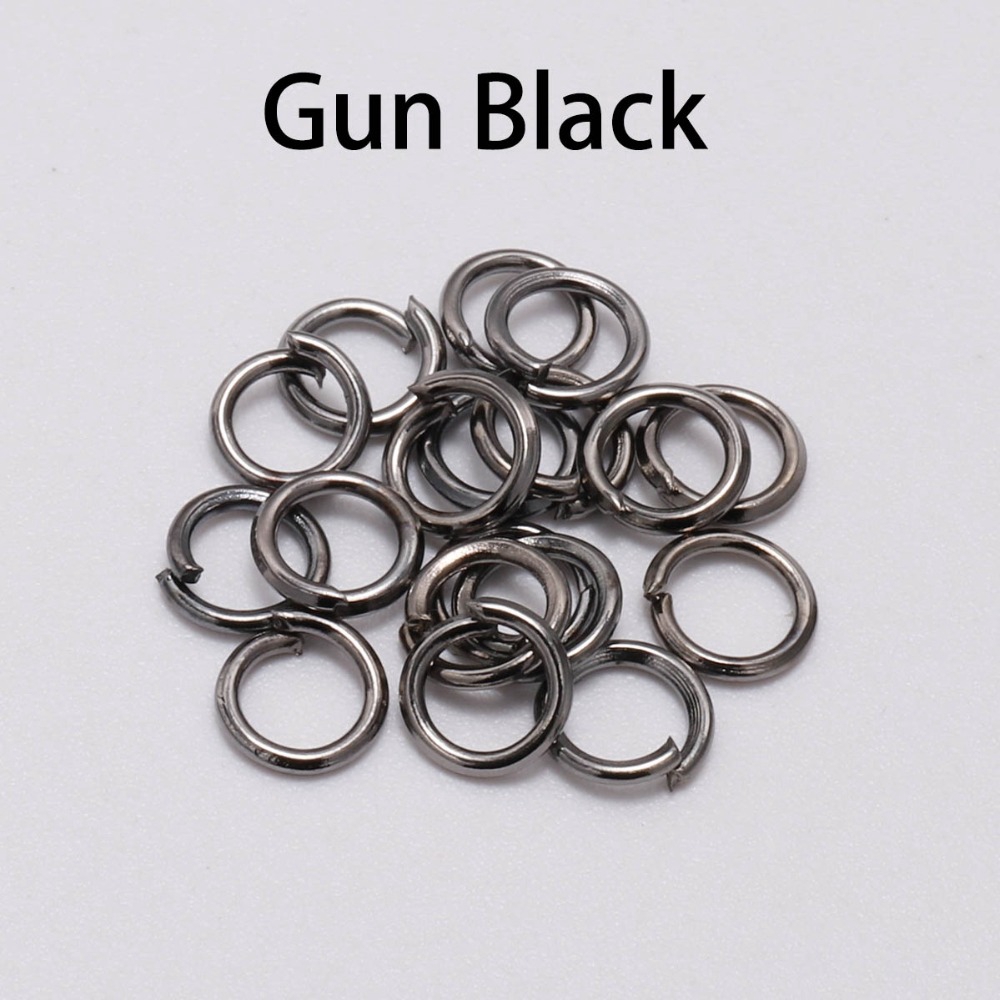 200pcs / Kantong Ring Konektor Split Jump 3 / 4 / 5 / 6 / 7 / 8 / 10 / 12 / 14 / 16 / 18 / 20mm Warna Silver / Gold / Bronze Untuk Membuat Perhiasan Diy