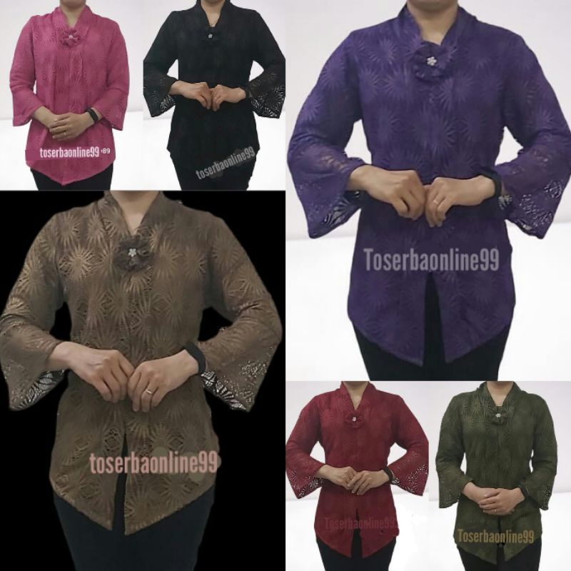 PROMO MURAH Atasan Kebaya Encim Senada Brokat Renda