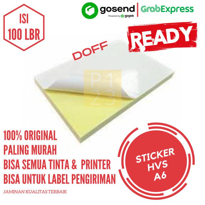 

Terlaris Kertas Sticker Hvs - A6 - Doff - 100 Lembar Hot Sale