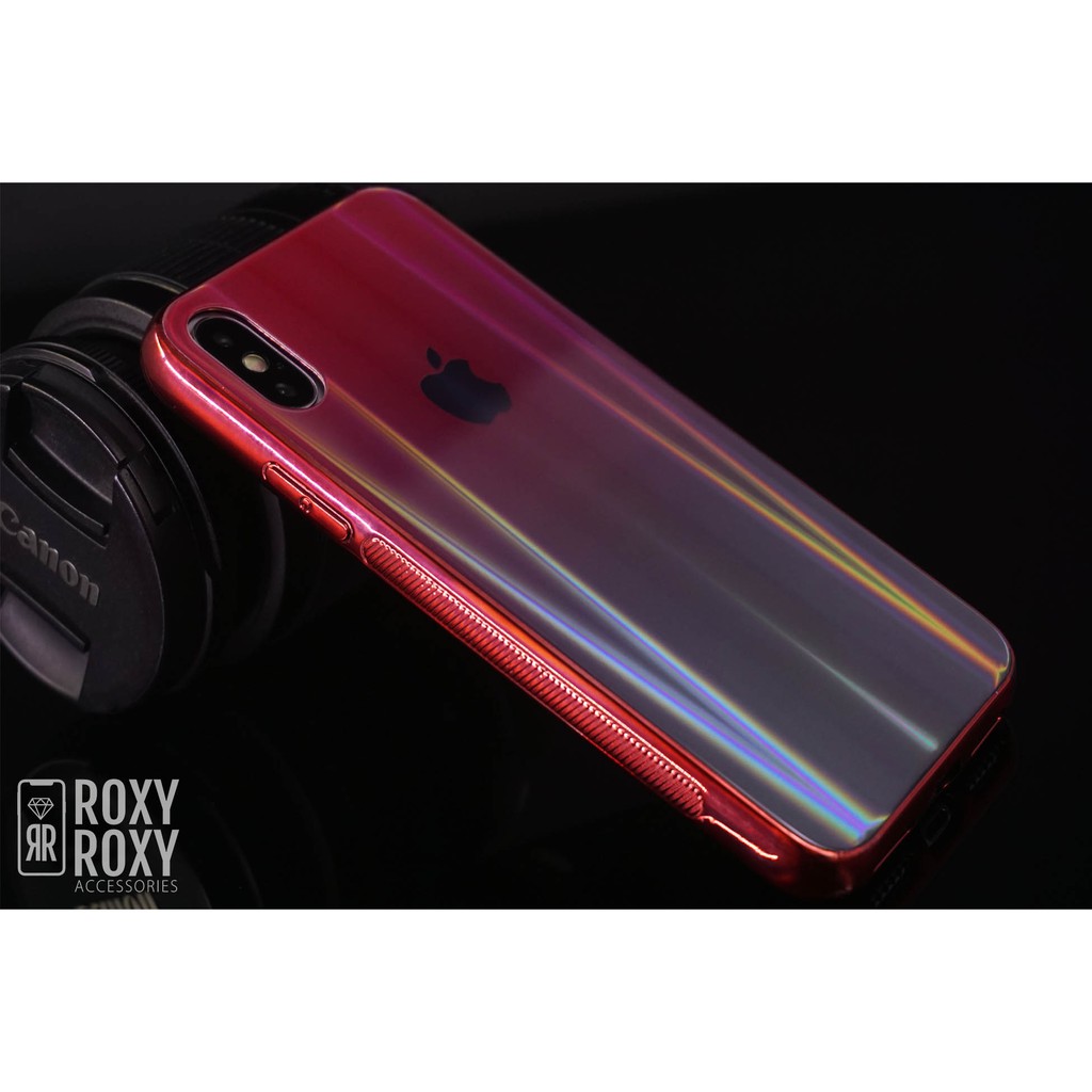 Case Glass Aurora Iphone 6G - 6G+ - 7G+ - 8G+ - XS - XS Max