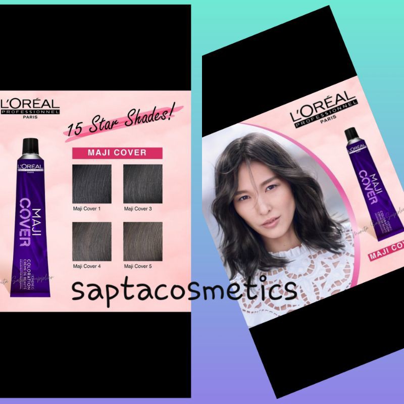 Cat rambut majirel/maji cover. Loreal paris.