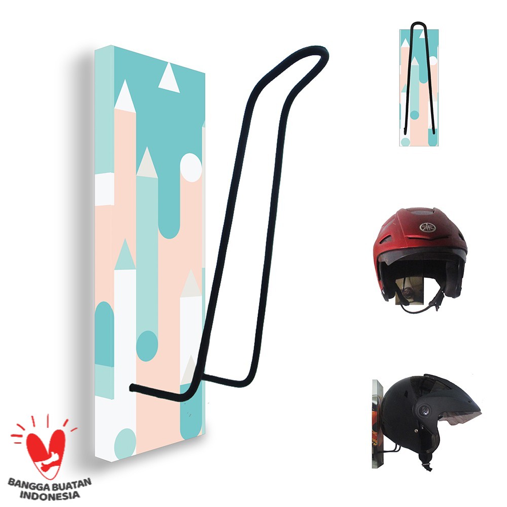 GANTUNGAN HELM - TEMPAT HELM - RAK HELM MOTOR - ABSTRACT GEOMETRIC 109