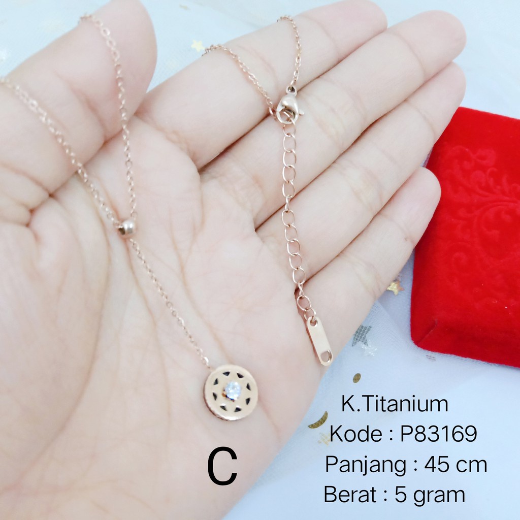 [BAYAR DITEMPAT] Kalung Set Liontin Titanium Korea Anti Karat Pusat Xuping Jakarata