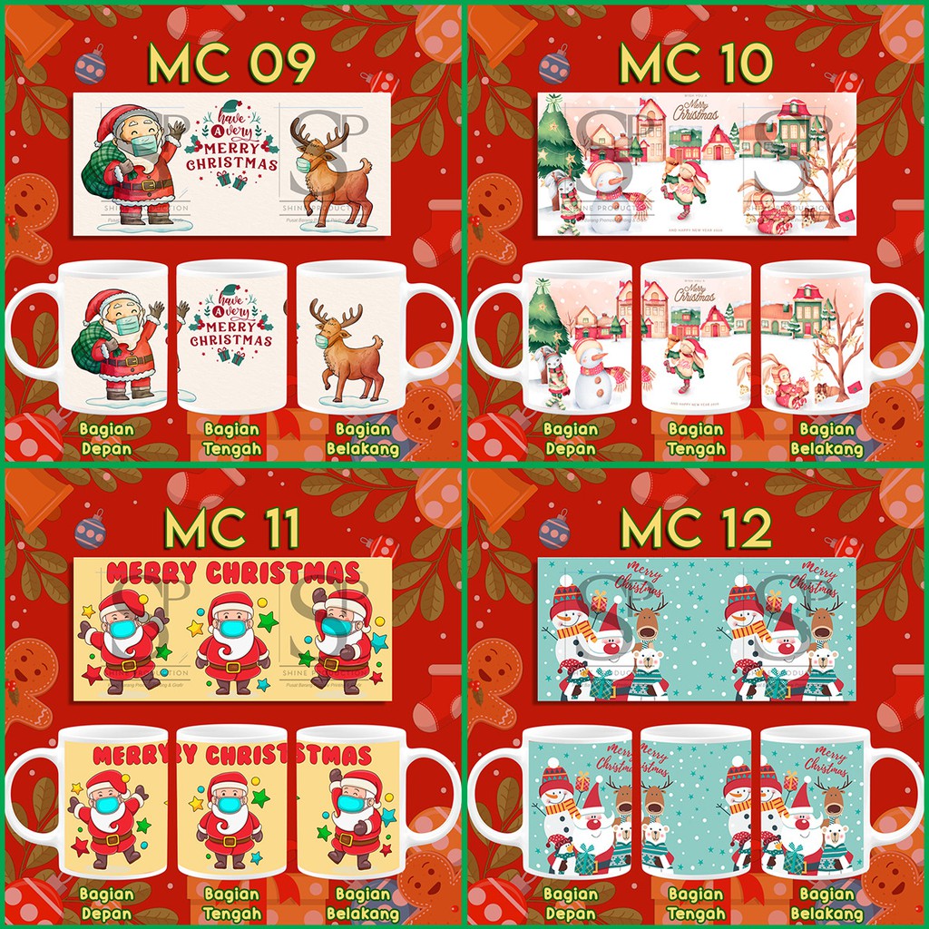 GELAS NATAL KADO MUG MERRY CHRISTMAS