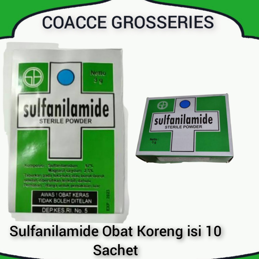 SULFA NILAMIDE OBAT KORENG SERBUK OBAT KORENG BOROK ISI 10 PC