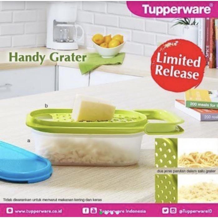 TUPPERWARE HANDY GRATER PARUTAN KEJU, WORTEL DLL. - HIJAU