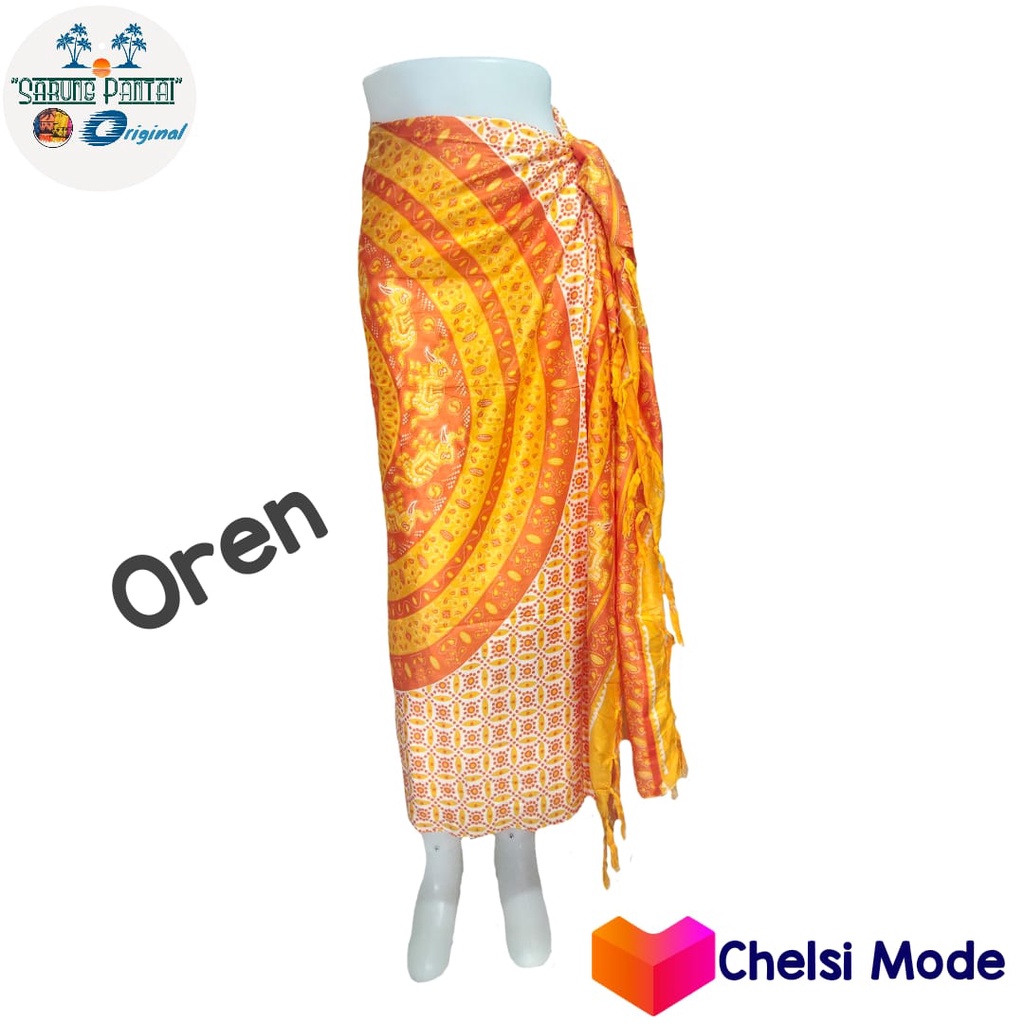 Grosir Kain Bali Kembang Mandala Rayon 160/120 cm Rumbai Sembilanmode