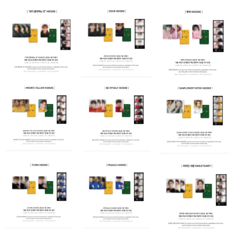 SLOWACID FULLSET SEALED HOODIE + PC JAEHYUN TAEYONG MARK HAECHAN PHOTOSTRIP