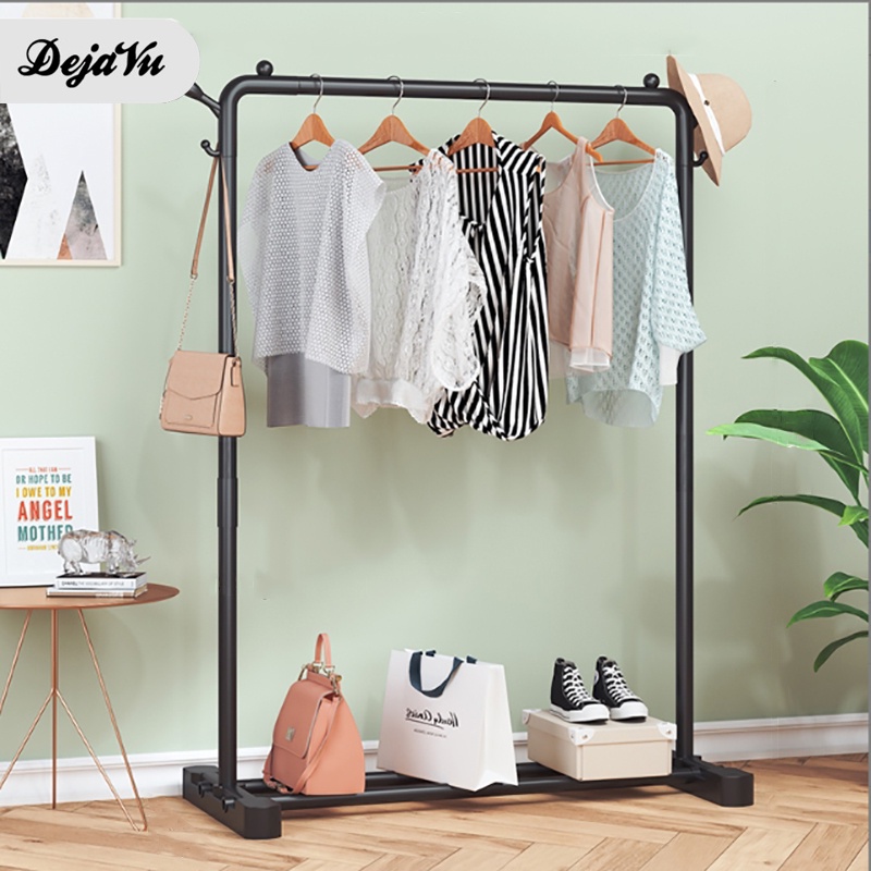 Dejavu Rak Gantungan Baju Lemari Jemuran Stand Hanger Mulig Tempat Sepatu Single Gawang Baju HSH103
