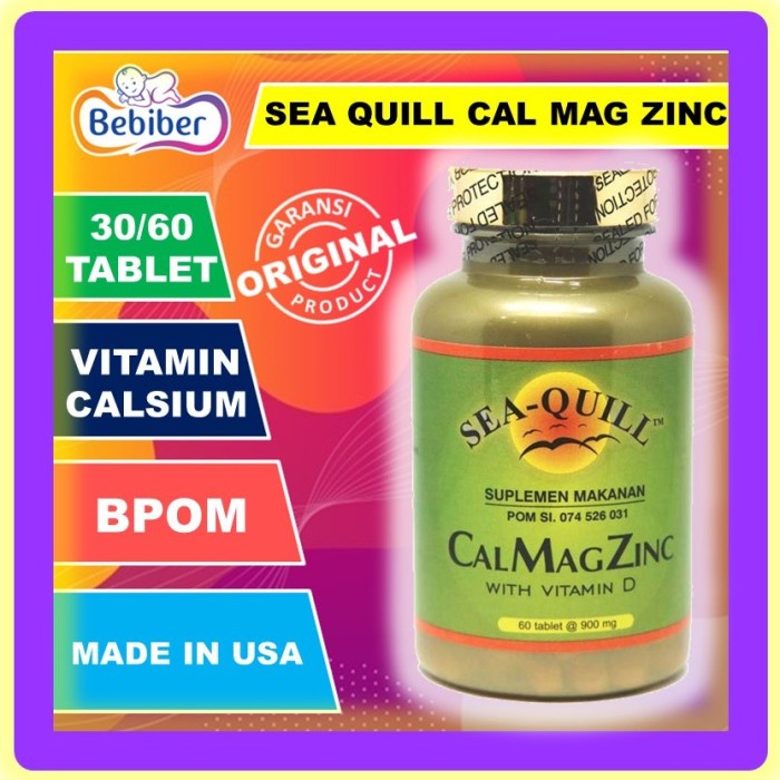 TERBARU Sea-Quill CalMagZinc 60s / Sea Quill Cal Mag Zinc / Seaquill / BEBIBER - CalMagZinc 60s