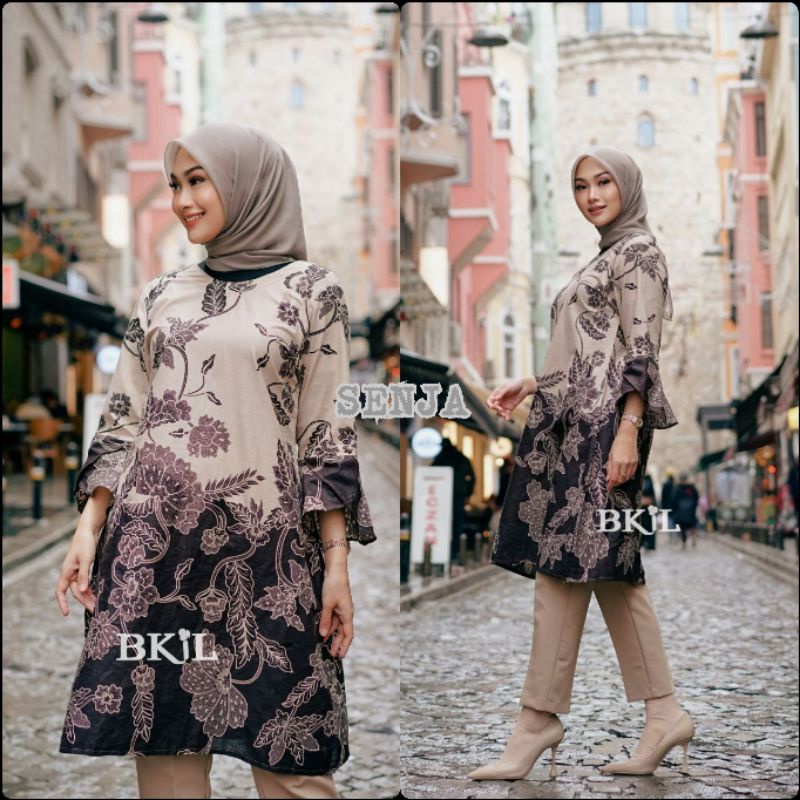 BATIK TUNIK WANITA MODERN MONALISA GENES M,L,XL,XXL asli PEKALONGAN