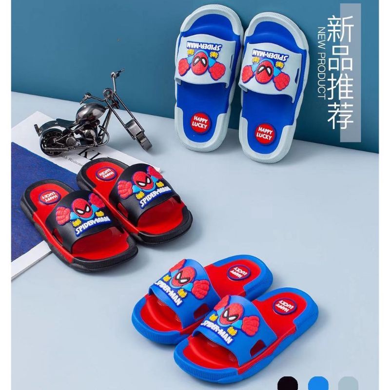 littlekiddoss Sendal sandal anak laki laki murah import selop superhero usia 1 - 12 tahun SH21104