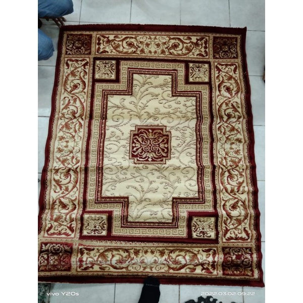 Karpet permadani red creammy imperial 120 x 160 cm