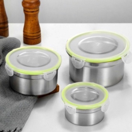 CEO Toples Makanan Sealware Makanan Multifungsi Kontainer Makanan - Bulat