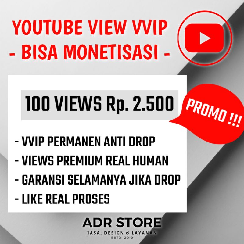 YOUTUBE VIEW. VIEWS BISA MONETISASI DAN MENAMBAH JAM TAYANG