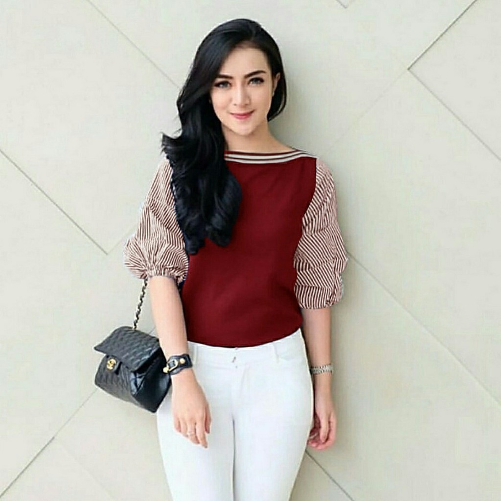 RIRIN / MAROON / NAVY/BLOUSE/TERBARU/TERPOPULER/TERLARIS/TERMURAH