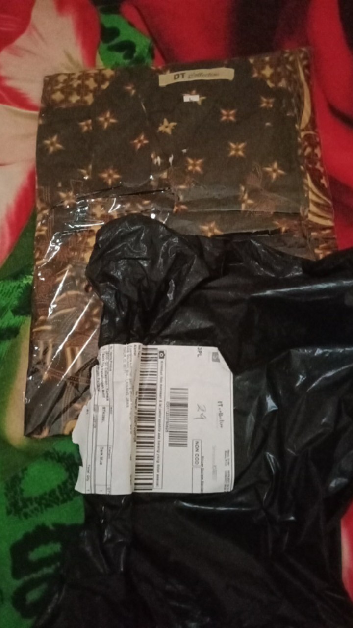 Cod - Dt Collection Kemeja Batik Pekalongan Pria Cowok Lengan Panjang Motif Poenix Hitam