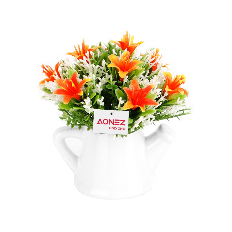 Aonez bunga hias bunga artificial murahbunga mini hiasan tanaman kaktus hias dengan pot-8