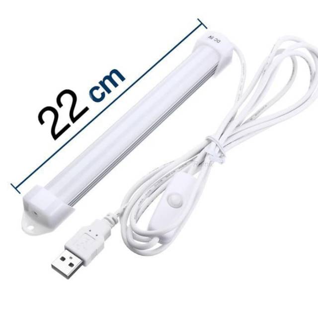 Lampu Neon USB Strip LED 22 Ruang Belajar Kerja Tidur Dapur Meja Rumah