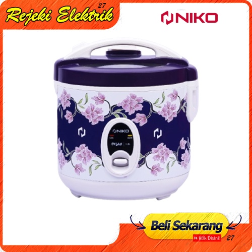 Rice Cooker Oishi Batik 1.2L Glass - Tutup Kaca Transparan