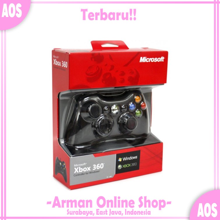 Wired Controller XBox 360 Joystick Gamepad Stick Jaminan Ori AOS