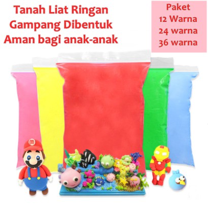 [ORGM] *36 warna* Mainan Edukasi Soft Clay Tanah Liat Ringan Lentur