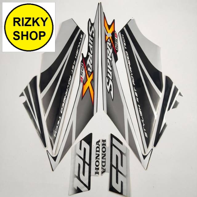 striping honda supra x 125 d 2007 silver list body standar berkualitas terbaik