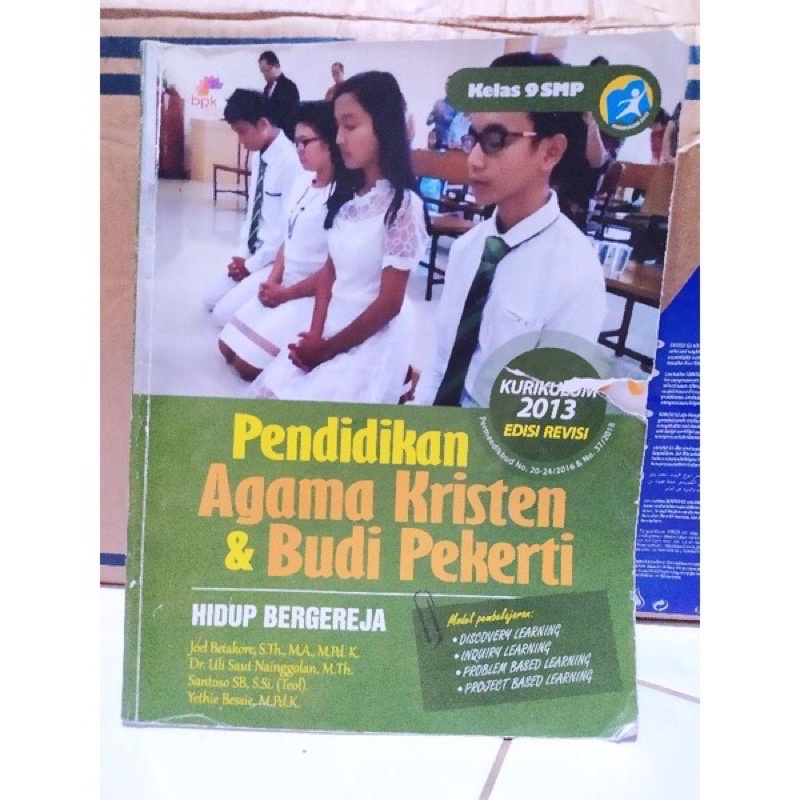 Buku Agama kelas 9/IX SMP BPK Gunung Mulia K13 Revisi