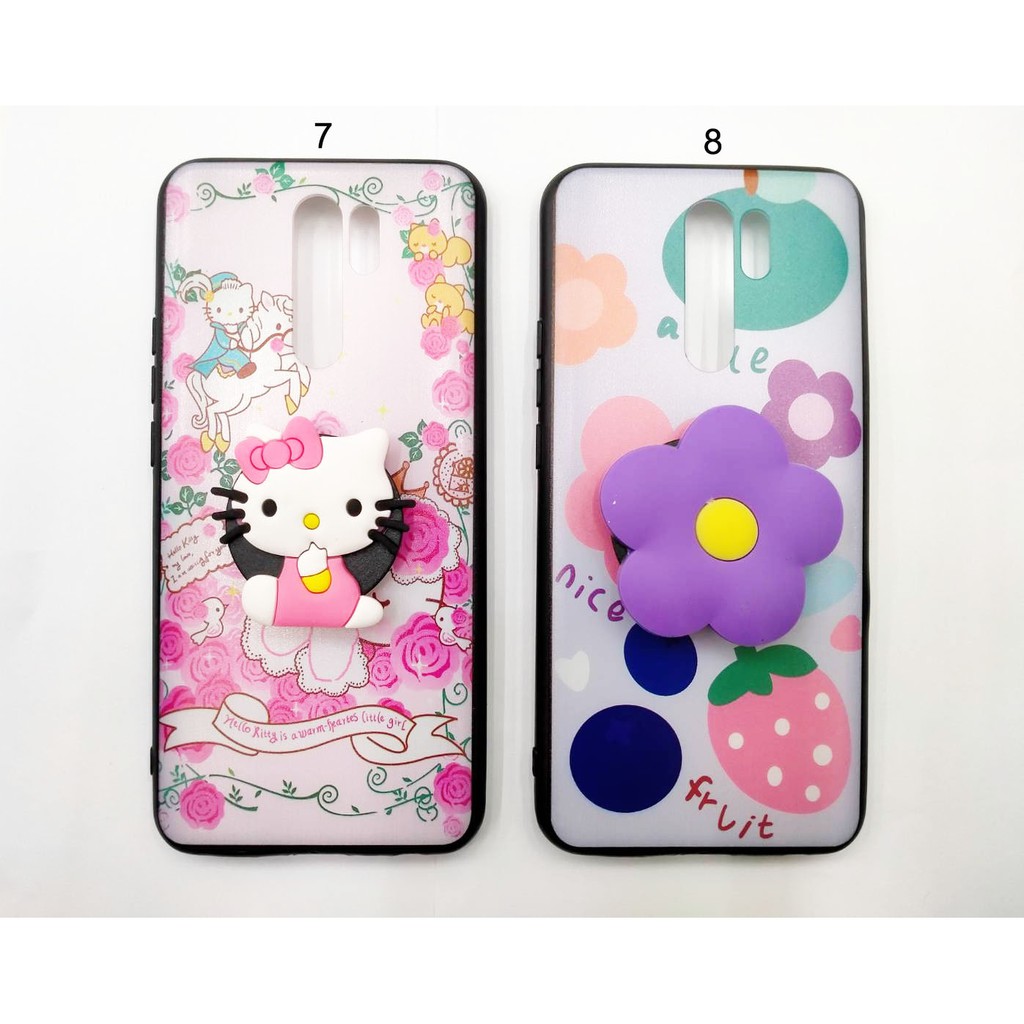 Case REDMI 9 Case Fuze Glass Popsocket Karakter