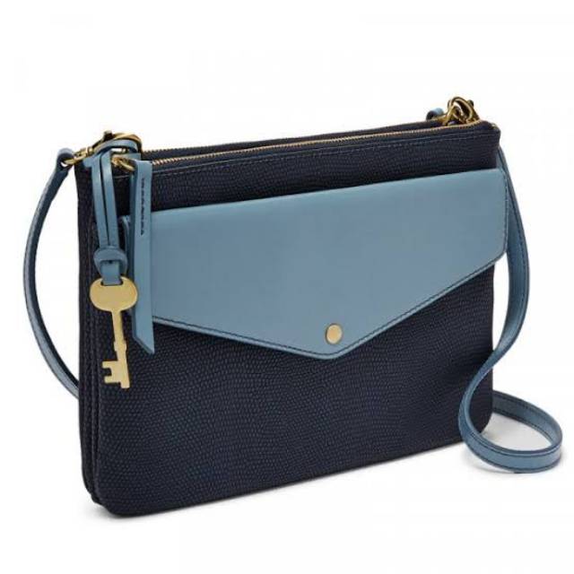 Fossil Devon Flap Crossbody Navy